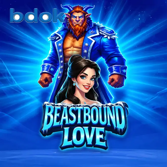 Beastbound Love স্লট গেমের একটি দৃশ্য যেখানে শীতকালীন পরিবেশ এবং ওয়াইল্ড সিম্বল দেখা যাচ্ছে।